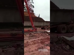 кран на козлах ферменной конструкции фабрики видео-