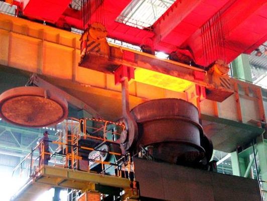 Литейный кран сверхмощного прогона двойника 74/20t надземный для сталеплавильного производства